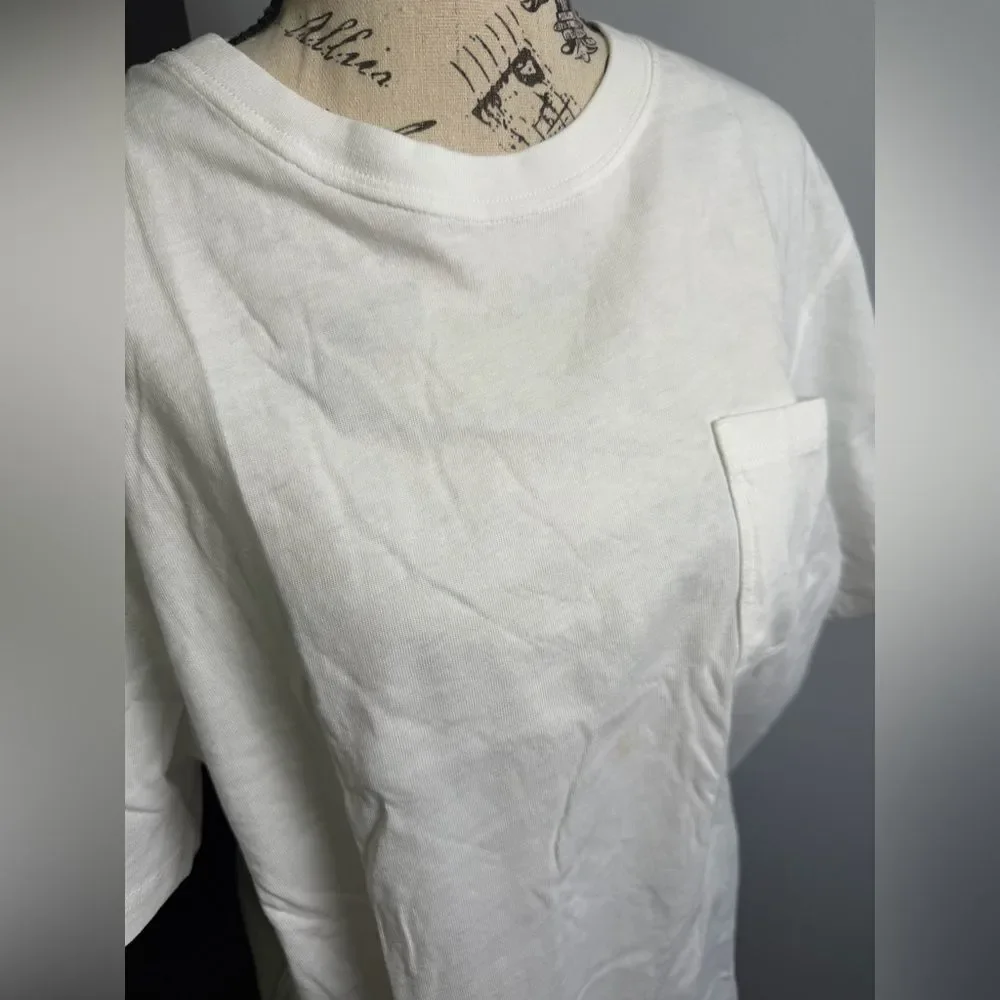J.Crew Vintage-wash cotton pocket T-shirt NWT Size L